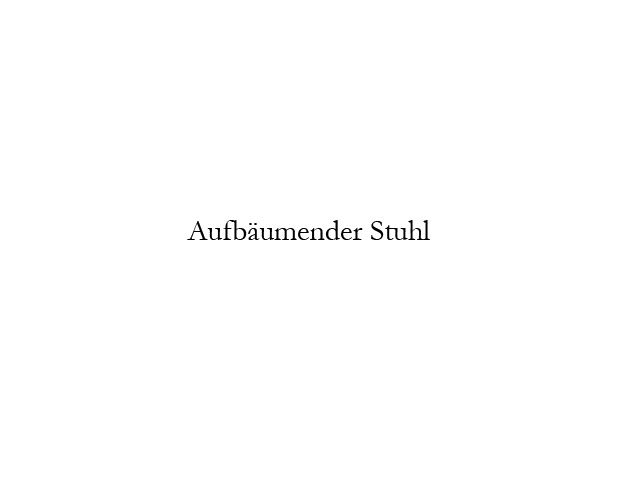 Aufbäumender Stuhl
